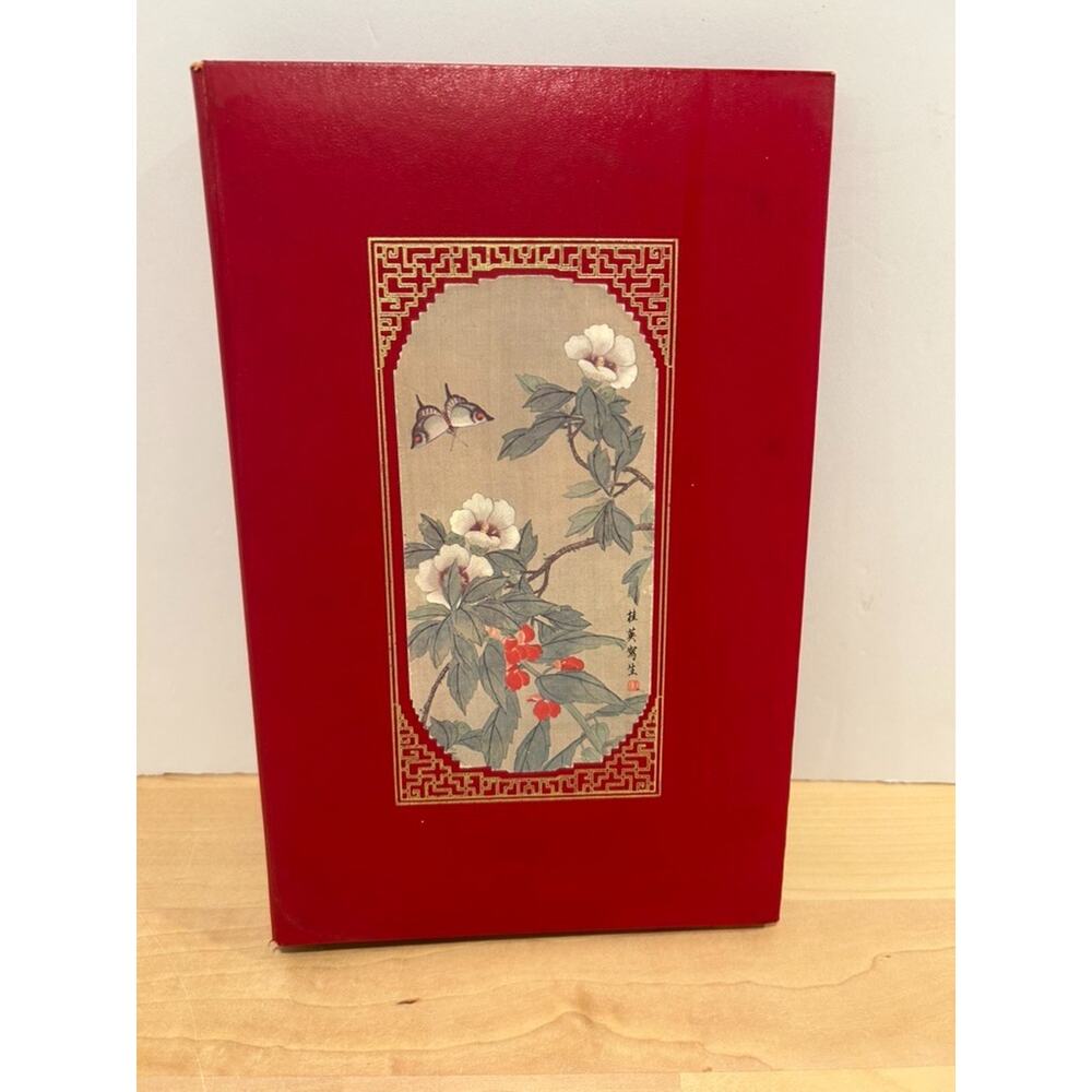 Vintage Chinoiserie Photo Album, Flip. CR Gibson Chinese Gardens Red, Boxed